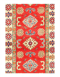 Red Color Fine Hand Knotted Kazak runner 2'1'' X 6'2''