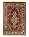 Fine Hand Knotted Silk & wool Tabriz Design rug 2' X 3'