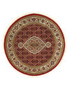 Fine Hand Knotted Silk & wool Tabriz Design round rug 3'4'' X 3'4''