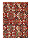 Red color Fine Hand Knotted Silk & wool rug 2' X 3'