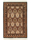 Fine Hand Knotted Silk & wool Isfahan rug 4' X 6'