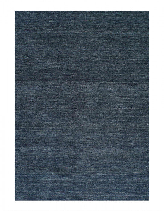 Navy Blue hand Knotted Gabbeh rug 9' X 12'