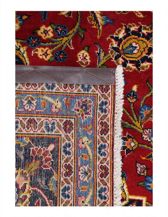 Fine Hand knotted Persian Kashan rug 8'6'' X 11'7''