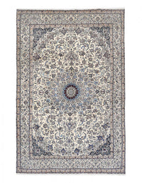 Fine Hand knotted Persian silk & wool Nain 8'2'' X 11'5''