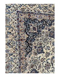 Fine Hand knotted Persian silk & wool Nain 8'2'' X 11'5''