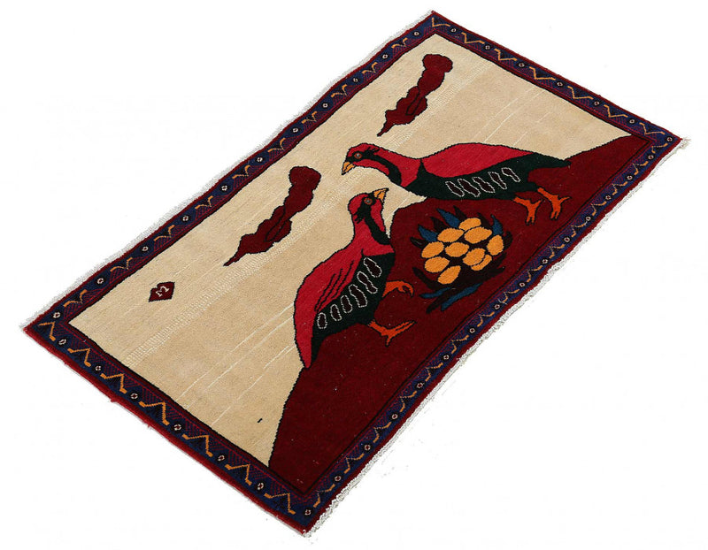 Persian Hand knotted shiraz rug 1'8'' X 3'1''