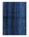 Navy Blue Hand knotted Persian Gabbeh 5'8'' X 8'1''