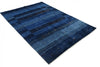 Navy Blue Hand knotted Persian Gabbeh 5'8'' X 8'1''