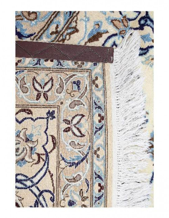 Ivory Color Hand knotted Persian Silk & wool Nain rug 10' X 13'2''