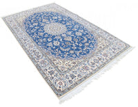 Light Blue Hand knotted Persian Nain 9'6'' X 13'11''