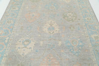 Beige color Fine Hand knotted Oushak rug 7' X 9'11''