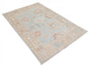 Light Blue Fine Hand knotted Oushak rug 4' X 6'