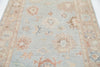 Light Blue Fine Hand knotted Oushak rug 4' X 6'