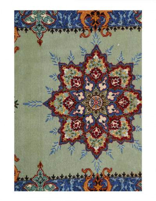 Super Fine hand knotted silk & wool Isfahan 2' X 4'2''