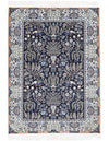 Navy Blue Fine Hand knotted Persian silk & wool Nain 3'7'' X 4'11''