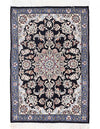 Navy Blue Hand knotted Persian Isfahan rug 2' X 3'