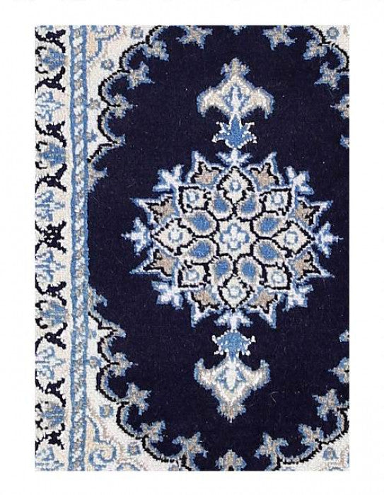 Light Blue Persian Hand knotted Nain 1'4'' X 1'11''