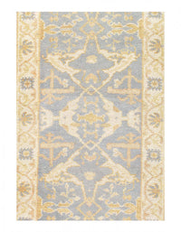 Gray color Hand knotted Oushak runner 2'7'' X 11'11''