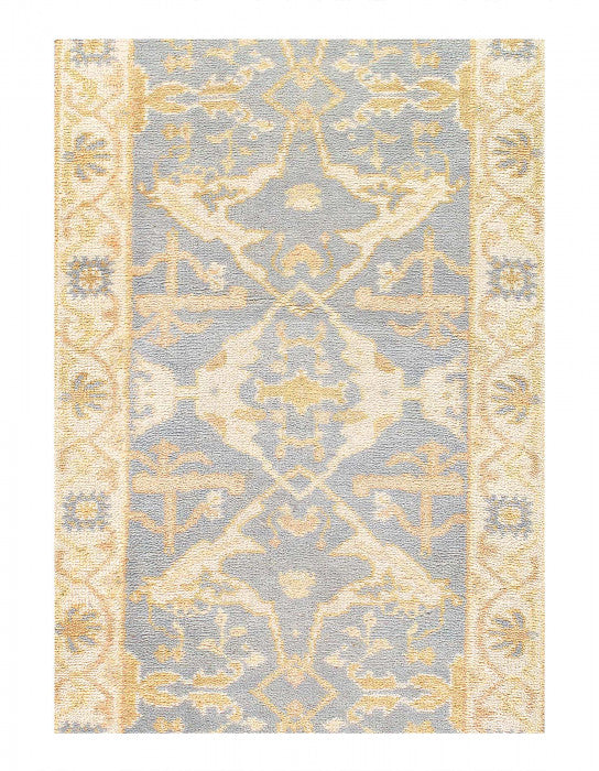 Gray color Hand knotted Oushak runner 2'7'' X 11'11''