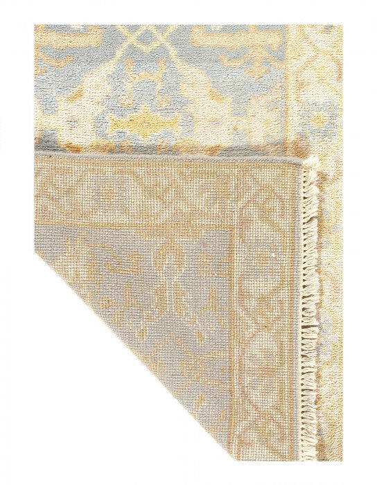 Gray color Hand knotted Oushak runner 2'7'' X 11'11''