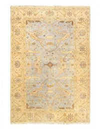 Light Gray Fine Hand knotted Oushak Rug 5'11'' X 8'11''