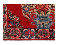 Fine Hand knotted Persian vintage Sarouk rug 2'5'' X 3'1''