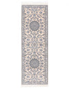 Fine Hand knotted silk & wool Persian Nain runner 3' X 9'9''