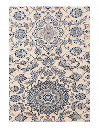 Fine Hand knotted silk & wool Persian Nain runner 3' X 9'9''