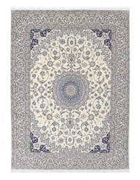 Fine Hand knotted Persian silk & wool Nain 9'8'' X 13'4''