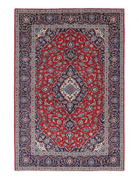 Red color fine Hand knotted Persian Kashan 6'8'' X 9'11''