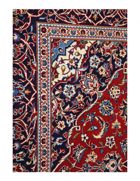 Red color fine Hand knotted Persian Kashan 6'8'' X 9'11''