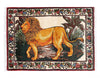 Contemporary Handmade Persian Shiraz Pictorial Lion Rug 3'5'' X 4'11''