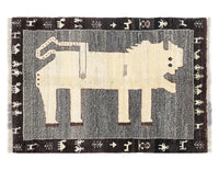 Distinctive Majestic Persian Lion rug 3'5'' X 5'