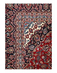 Red color Hand knotted Kashan 8'2'' X 11'9''