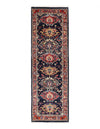 Navy blue Fine Hand knotted Persian bidjar runner 2' X 7'