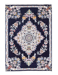 Fine Hand knotted Persian silk & wool Nain 2' X 2'11''