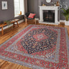 Navy Blue Fine Hand knotted Persian Kashan 8'7'' X 11'8''