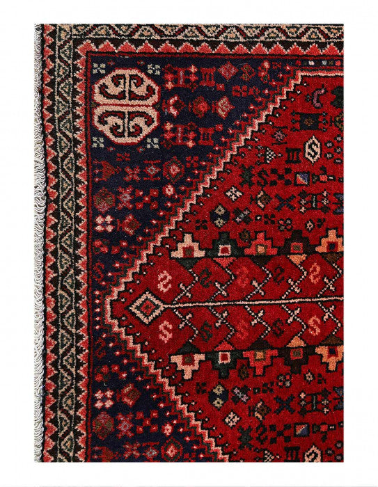 Red color Hand knotted Persian Abadeh rug 2' X 3'3''