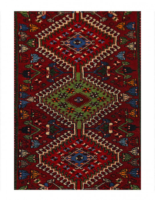 Fine Hand knotted Persian Yalameh runner 2' X 5'11''