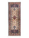 Ivory Color Hand knotted Persian shiraz runner 2' X 6'