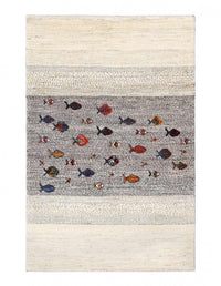 Fine Hand knotted Persian Fish Gabbeh 2'9'' X 4'2''