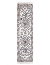 Fine Hand knotted Persian silk & wool Nain Runner 3' X 11'2''