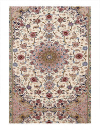 Fine Hand knotted Persian silk & wool Isfahan runner 3'6'' X 13'1''