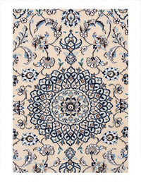 Fine Hand knotted Persian silk & wool Nain runner 2' X 6'1''