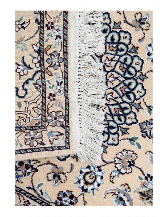 Fine Hand knotted Persian silk & wool Nain runner 2' X 6'1''