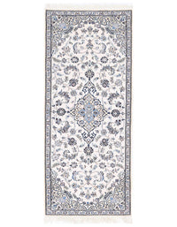 Fine Hand knotted Persian silk & wool Nain runner 2'11'' X 7'5''