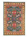 Green color Fine Hand knotted Kazak 3'11'' X 5'11''