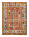 Fine Handmade Pazyryk design Tribal Wool Rug 4' X 5'9''