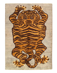 Pasargad Hand Knotted Tibetan Tiger Rug 3'11'' X 5'6''