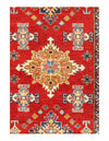 Red Color Fine Hand knotted Kazak runner 2'5'' X 7'6''